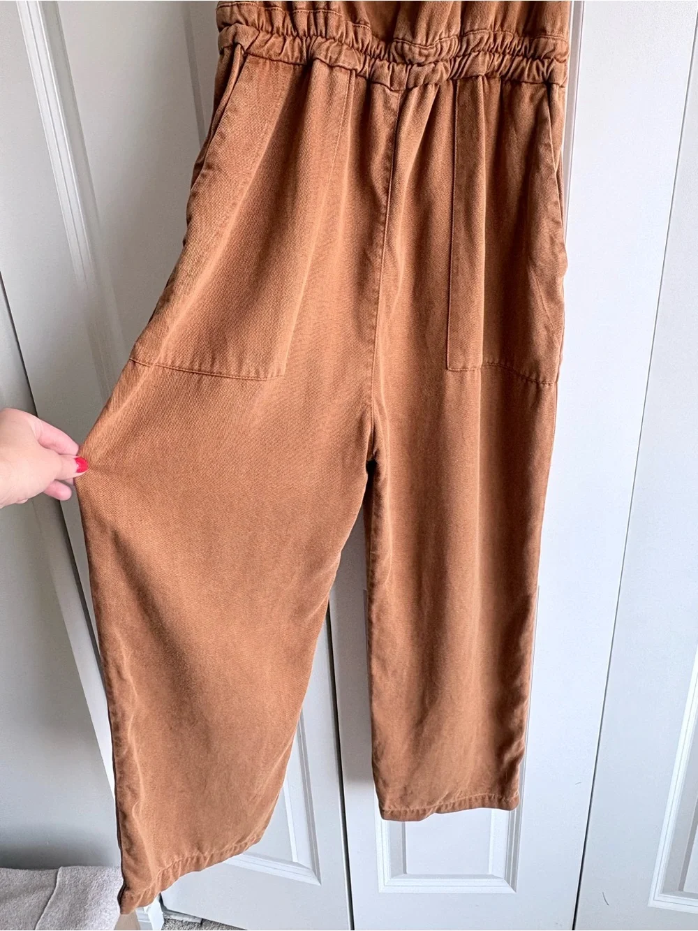 Zara Rust Brown Overalls Jumpsuit